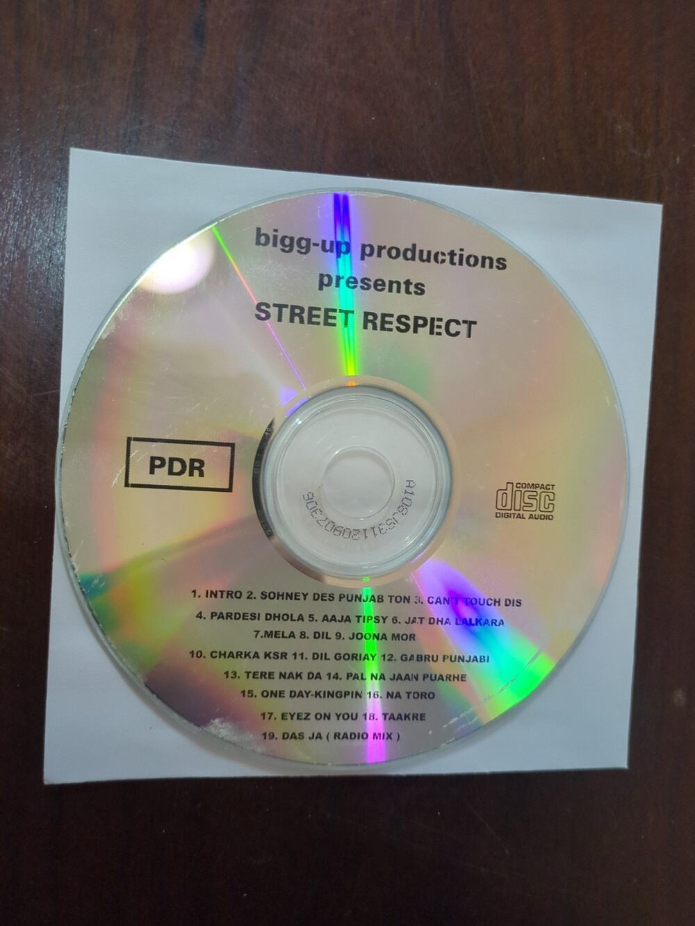 bigg-up productions presents STREET RESPECT punjabi cd disc only